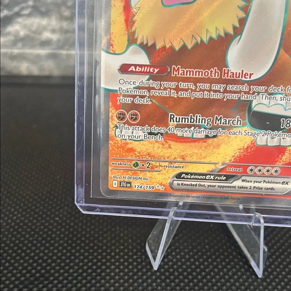 Pokemon Mamoswine EX Full Art Holo 174/159 Card from‎ Journey Together Set